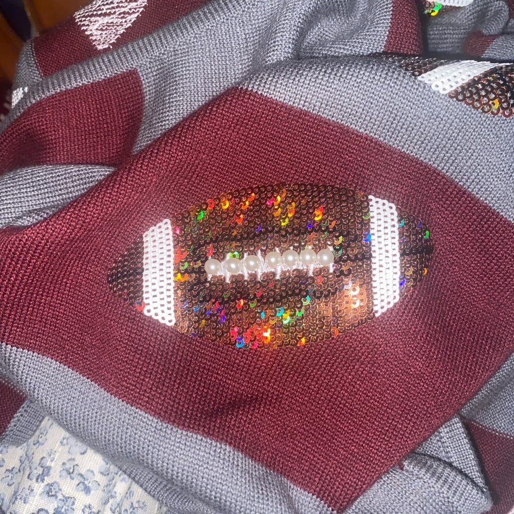 Queen of Sparkles Garnet & Black Football Checkered Dress - Picture 2 of 11